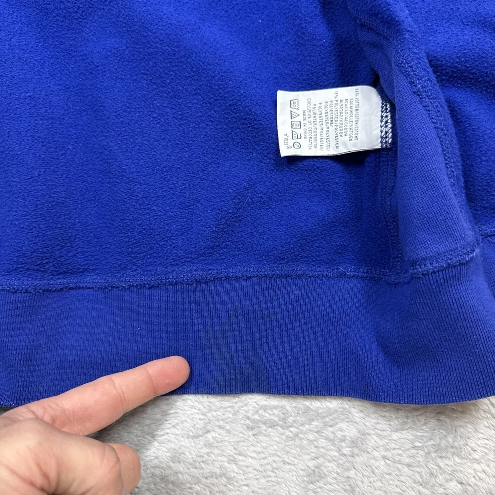 Polo Ralph Lauren Hoodie Mens L Blue Big Pony Embroidered Logo Full Zip Hooded